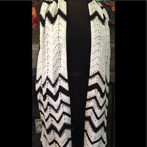 Chico’s crocheted, fringed vest.